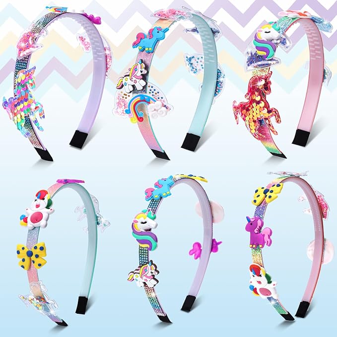 KLAPTOR Headband Making Kit for Girls - Arts & Crafts Gift - Make Your Own Fashion Headbands for Kids - DIY Hair Accessories Set - Gift for Ages 5-12 Year Old Girl (Unicorn)