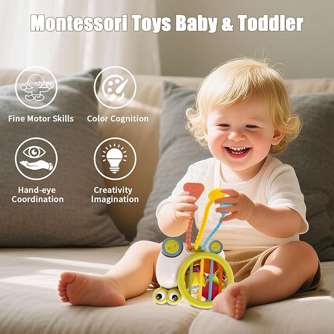 Activity Cube Baby Toys Montessori Learning Sensory Educational Toys for Toddlers 18-48 Months Educational Learning Activities, Busy Cube Activity Table for 1 Year Old (Green)