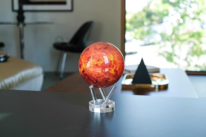 MOVA Globe – Venus 4.5” | Solar Powered Rotating Planet Model for Decor or STEM Learning | Based on NASA Imagery