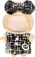 Premium Doll Clothes for Labubu - Luxury Chic Style Set for 17cm Dolls, Doll Outfit for Display, Collectors, Gift - Cute Miniature Fashion Accessories - Black Crown (Clothes Only)