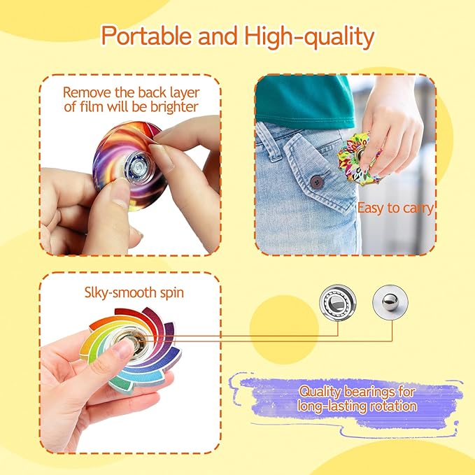 40 Pack Fidget Spinner Toys,Party Favors Supplies Birthday Gifts Goodie Bags Stuffers for Kids Adults,Sensory Toys for Boys Girls Anxiety ADHD Stress Relief,Carnival Treasure Box Toy Classroom Prizes