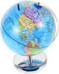 Globe Shape Coin Storage Earth Piggy Bank for Kids Decorative World Map Coin Bank