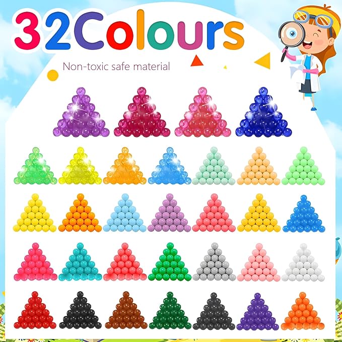 Eenua 3220 pcs Non-Iron Fuse Beads Refill Pack 5mm Beads Bead Set for Beginners (Beads Only)