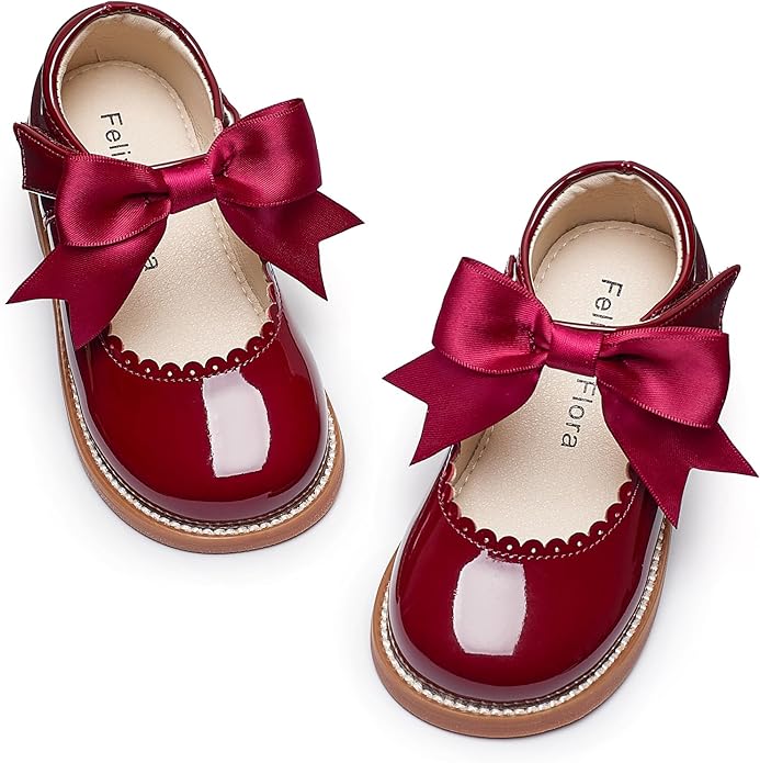 Felix & Flora Toddler Little Girl Mary Jane Dress Shoes - Ballet Flats for Girl Party School Shoes