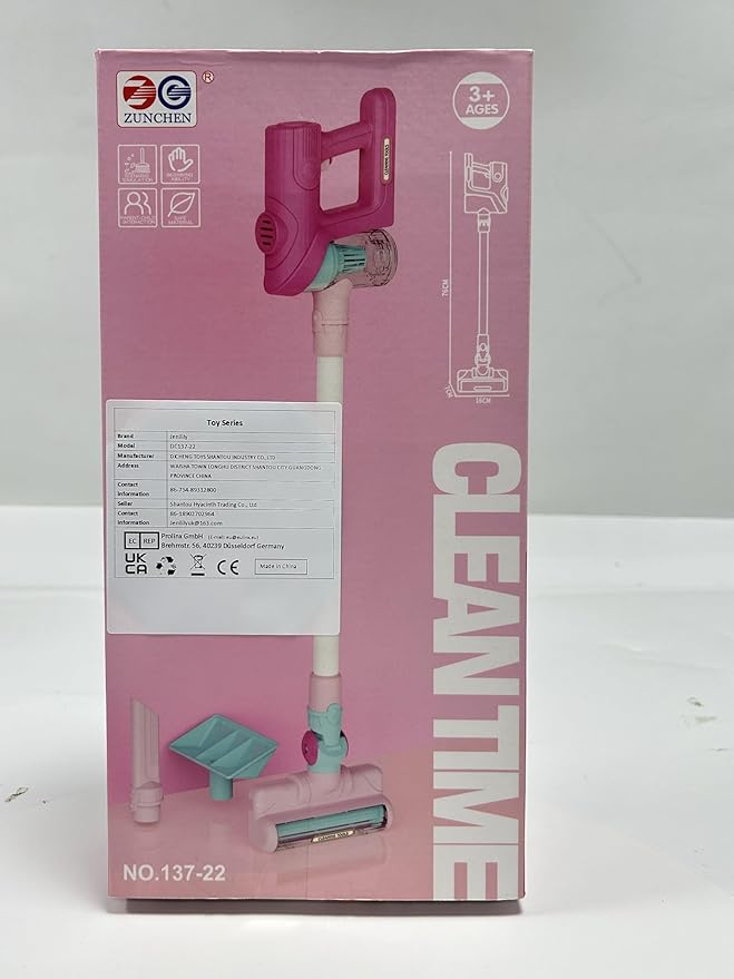 Kids Vacuum Cleaner Toy for Toddlers - Toy Vacuum Set Pretend Role Play Household Toys with Sound Effects for Age 3+ Boys Girls Learning Toys Birthday