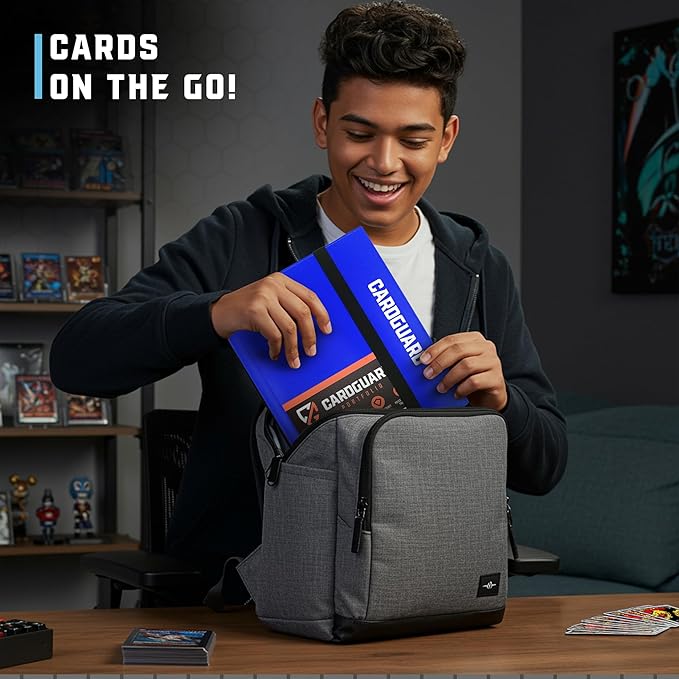 Trading Card Binder Pro-Folio – 9 Pocket Binder - Side-Loading Album, Durable & Acid-Free Storage for Pokémon, YuGiOh, MTG, TCG, Game & Sports Cards, Blue