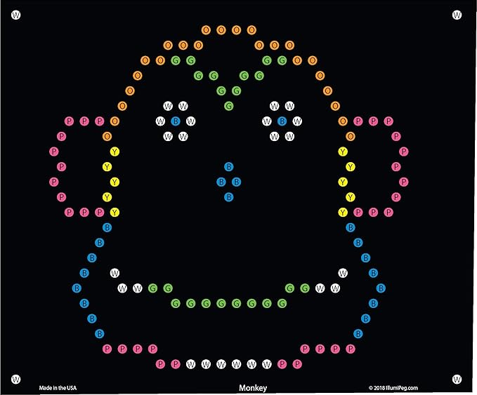 Zoo Refill templates for Basic Fun Lite Brite Ultimate Classic (10 Sheets, 7x8)
