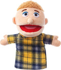 1 Pcs Family Hand Puppets 12 Inch Grandparents, Mom & Dad, Brother & Sister Plush Hand Puppet Toys Role-Play Toy Puppets for Kids Storytelling Imaginative Pretend Play Teaching Preschool(Brother)