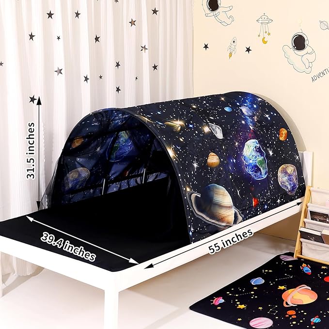 Bed Tent for Kids Lucky Castle Bed Tent Foldable Play House for Children Play Tents for Girls Boys Sleeping Canopy Playhouse