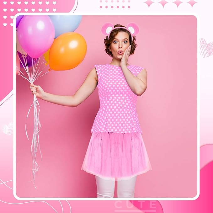 Halloween Bear Costume Accessories Bear Ear Headband and Tutu Skirt Set for Halloween Cosplay Party Dress Up