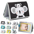 Taf Toys Tummy Time Toys High Contrast Baby Book. Fun, Interactive Crinkle Books for Babies with Mirror & Soft Koala Teether - Baby Tummy Time Book