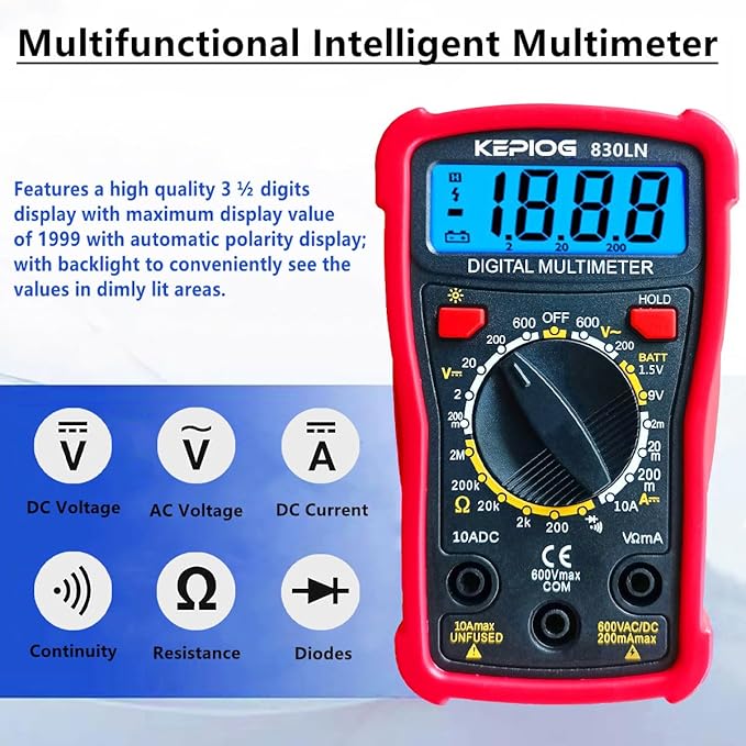 Soldering Iron Kit, 80W Electric Solder iron, Adjustable Temperature (180°C- 500°C）, With Multimeter, Magnifier Welding Helping Hand, Heat shrink tubing, Solder Wire, Desoldering pump.