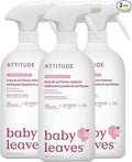 ATTITUDE Toy and Surface Cleaner, EWG Verified, Plant- and Mineral-Based, Vegan Household Products, Unscented, 27.1 Fl Oz (Pack of 3)