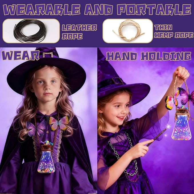 KIDDYCOLOR Magic Potion Kit for Kids - 22 Mixed Fairy Potion Bottles, Art Craft & Decoration Toys for Girls Ages 6 7 8 9 10 12+ Year Magical Workshop Kit for Boys Girls Birthday Party Gift, Christmas