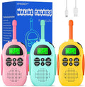 Walkie Talkies for Kids Rechargeable 3 Pack Walkie Talkies, Long Range 22 Channels 2 Way Radio Kids Birthday Toy Gift for 3-12 Year Old Boys Girls Outdoor Adventures Camping Hiking