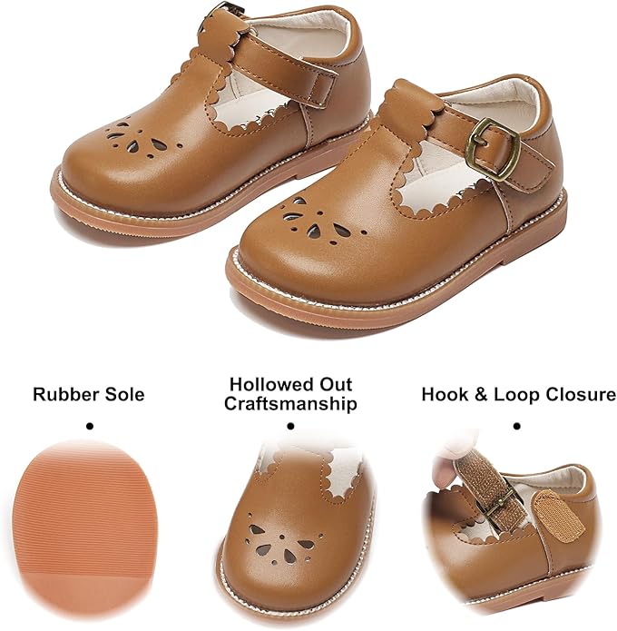Felix & Flora Toddler Little Girl Mary Jane Dress Shoes - Ballet Flats for Girl Party School Shoes