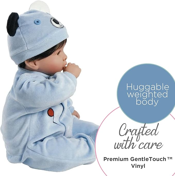 Paradise Galleries 17 Inch Realistic Reborn Baby Boy Doll with Plush Pup and Bassinet Gift Set for Kids and Adults – Finn & Sparky