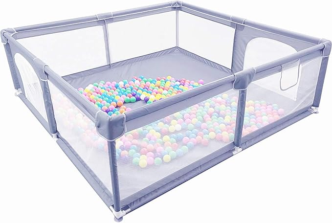 Gaorui Large Kids Baby Ball Pit - Portable Indoor Outdoor Baby Playpen Toddlers Children Safety Play Yard Fun Activities Popular Toys (Not Includes Balls)