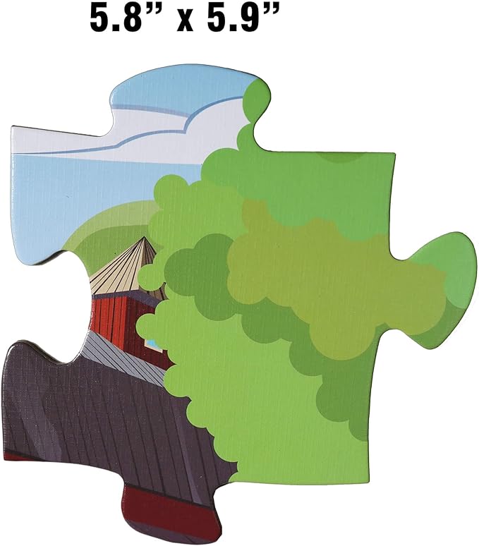 Farm Floor Puzzle for Kids 3-5: Educational Jigsaw Farm Scene - 48-Piece Large Puzzle 36 x 24 inches for Toddlers Learning Education Gift Family Activities