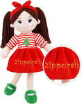 June Garden Personalized Doll Nora - Soft Cuddly Plush Doll Gift for Girls - Huggable Rag Doll Customized Name and Size