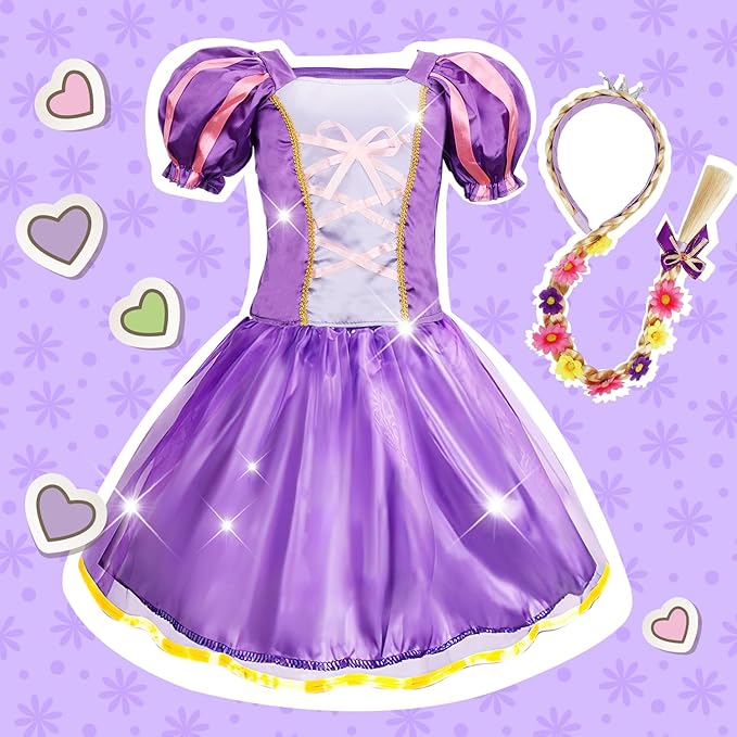 Princess Dress Up for Girls 4-6, Dress Up Clothes for Little Girls 3t-4t