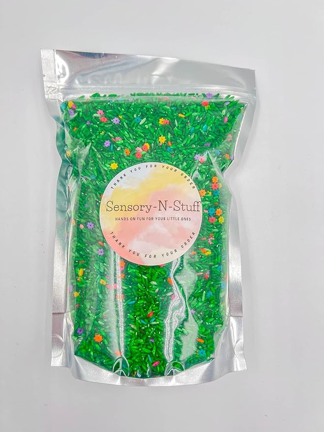 Sensory Bin Filler for Sensory Table - Colored Rice for Sensory Play (Flower Rice)