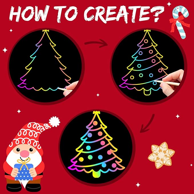 ZMLM Scratch Paper Art-Crafts Gift: 2 Pack Rainbow Notebooks Supplies Toys Stocking Stuffers for 3 4 5 6 7 8 9 10 Years Old Girls and Boys Kids Christmas Birthday Party Games