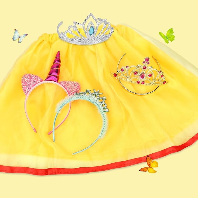 Princess Dress Up for Girls 4-6, Dress Up Clothes for Little Girls 3t-4t
