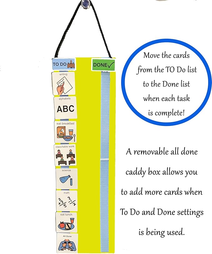 Visual Schedule for Kids – 133 Durable Plastic Picture Cards with Soft Loop Coins | Daily Routine & Chore Reward Chart for Home, School, Autism, ADHD & Special Needs Behavior Support