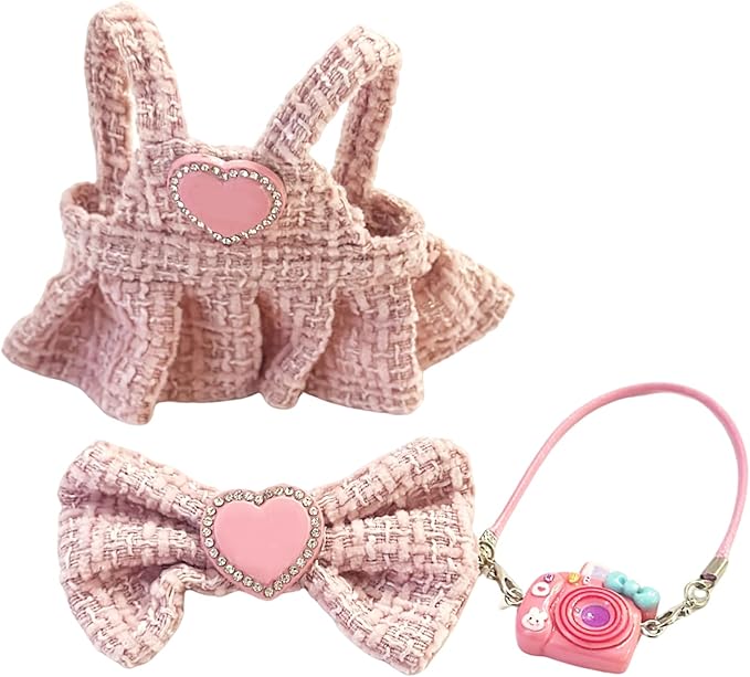 17cm Doll Clothes Set & Outfit Set for 17cm Dolls - Premium Fashion Dresses with Accessories, Luxury Chic Doll Clothing & Style Bundle,Just Clothes (Style-27)