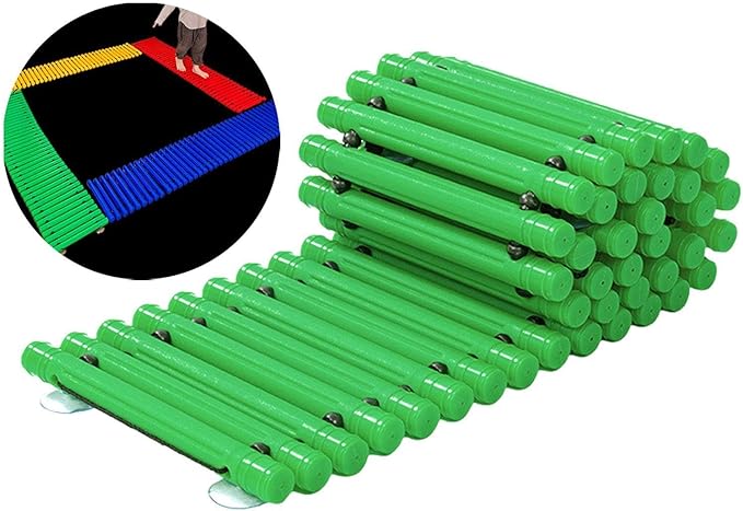 Balance Path Board Balance Block Space Saving Stable Non Slip Edging Kindergarten Balance Trail for Outdoor Indoor, Green