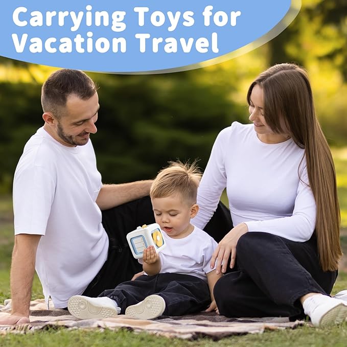 Busy Cube Toys for 1 Year Old, Montessori for 1+ Year Old, Travel Toys for Toddlers 1-3, Learning Fine Motor Skills| Birthday Gifts for 12 Months Stocking Stuffers