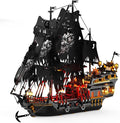 NUTCRACKER Pirate Ship Building Set with LED Light, Black Pearl Ship Toy Building Set, Sailboat Model Home Decor, Easter Christmas Birthday Gift for Adults（1713 Pieces）
