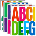 Bemeol 351 Pieces 36 Sheets Letter Stickers Big Font Alphabet Letter Stickers 5 Inch Self Adhesive Letters for Bulletin Board Classroom Mailbox Door Home Decor(Colorful)