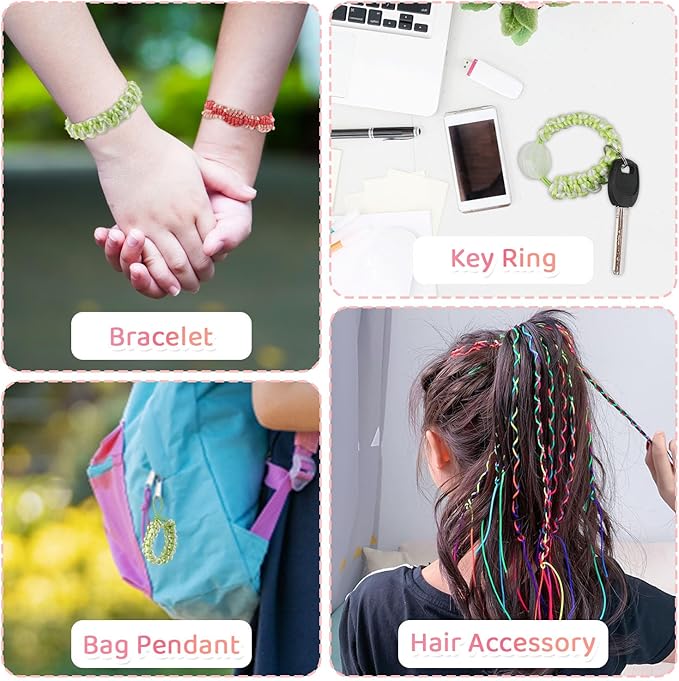 Friendship Bracelet Kit, Bracelet Making Kit, Crafts For Girls Ages 8-12, Bracelet Maker, Girls Toys Age 7 8 9 10 11 Years Old, Best Gift For Girls,Kids Travel Activity Set With Featuring Instructions