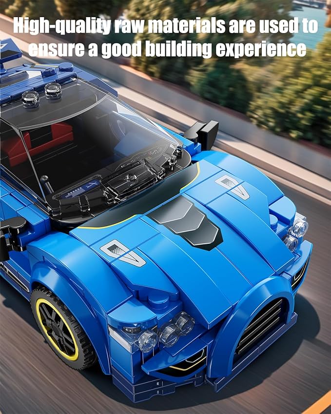 Super Sports Car Building Block Set with Display Case,Speed Race Car Building Kits Construction Toy,Car Collectible Model,Christmas Birthday Gift for Adults and Kids 6 and up(326pcs)