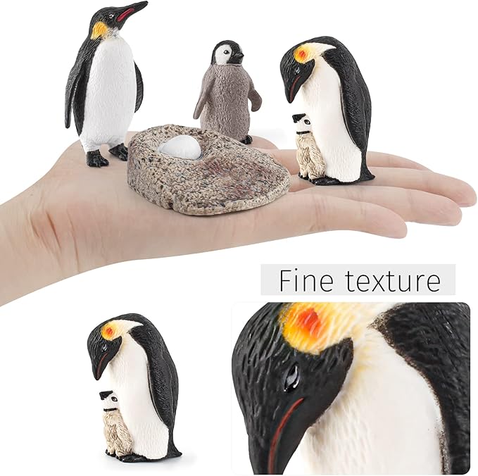 4PCS Penguin Lifecycle Antarctica Penguin Figurines Toy Playset Arctic Penguins Early Educational Toys Cake Decoration Christmas Birthday Party Supplies Decor