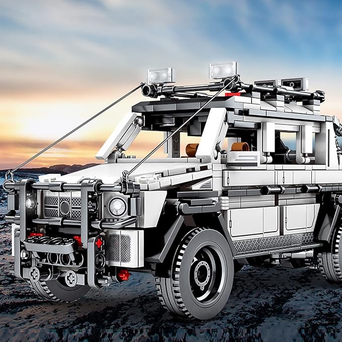 6X6 Off Road Pickup Truck Building Kit,1:16 Scale Off-Road Car Model Building Blocks Toys,Collectible Truck,for 6+ Year Boys,Adult(858 Pieces)