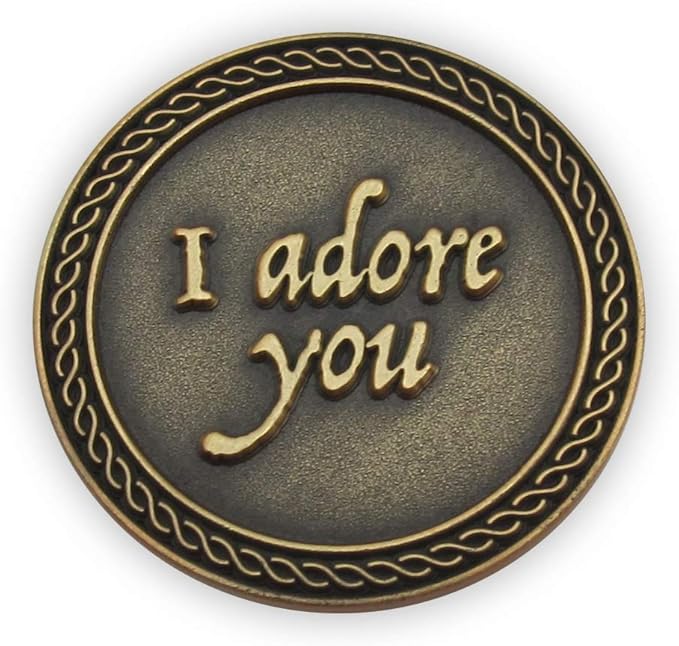 Bulk Set of 10 Romantic Love Expression Coins, I Adore You, I Want a Lifetime with You, Anniversary Pocket Tokens for Date Night, Love Gift for Men & Women, from Him or Her