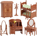 Dollhouse Furniture Set for Kids Toys Miniature Doll House Accessories Pretend Play Toys for Boys Girls & Toddlers Age 3+ with Bedroom