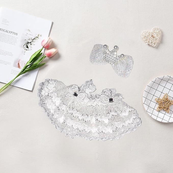 17cm Doll Clothes Wedding Dress Accessories Premium Fashion Outfit for 17cm Dolls (NO Doll)(Wedding Dress/Bow)