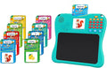 EASEGMER 3 in 1 Educational Learning Travel Toys - 8'' Drawing Tablet and 130 Talking Flash Cards Toddler Writing Tablet and Preschool Learning Activities, Best Gift for Girls/Boys 3-12 Years