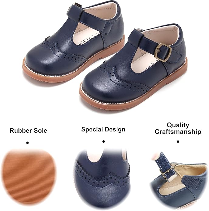 Felix & Flora Toddler Little Girl Mary Jane Dress Shoes - Ballet Flats for Girl Party School Shoes