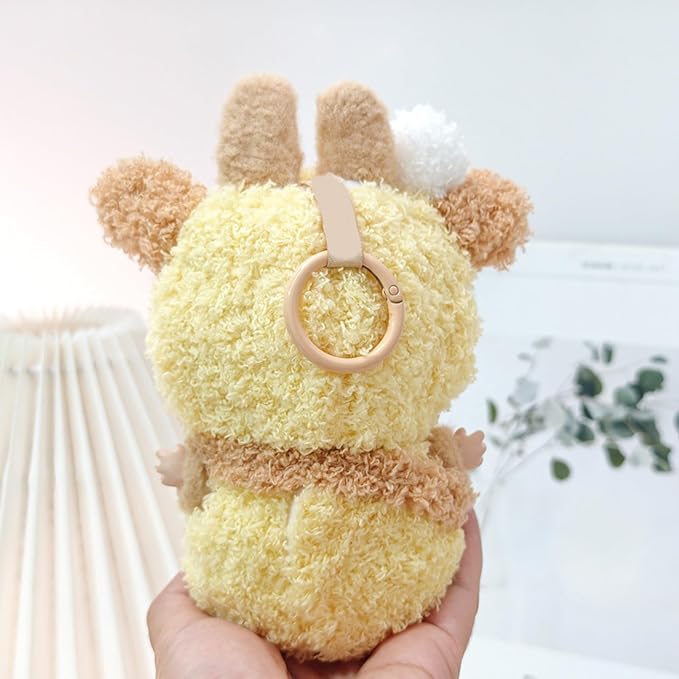 17CM Doll Clothes Set Yellow Hood + Yellow Jumpsuit + Brown Gag, Fashion Cute Dress-Up Clothes for Doll Accessories Outfit(No Doll Included)(LBB Clothes 14)