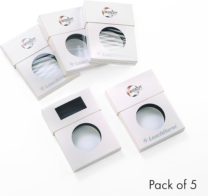 LIGHTHOUSE - Pack of 5 Single Slab Storage Boxes - Compatable with PCGS, NGC, ANACS with INTERCEPT TECHNOLOGY Corrosion Protection (2 5/8" x 1/2" x 3 1/2")