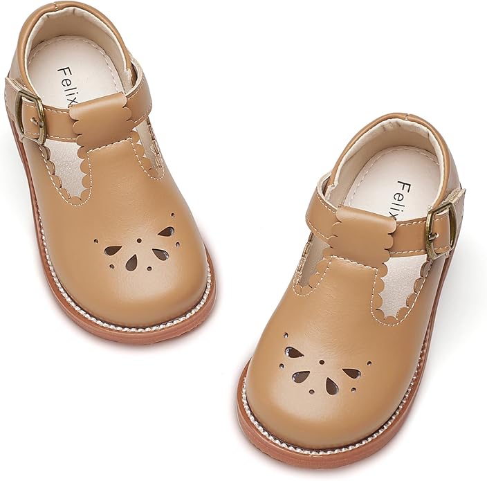 Felix & Flora Toddler Little Girl Mary Jane Dress Shoes - Ballet Flats for Girl Party School Shoes