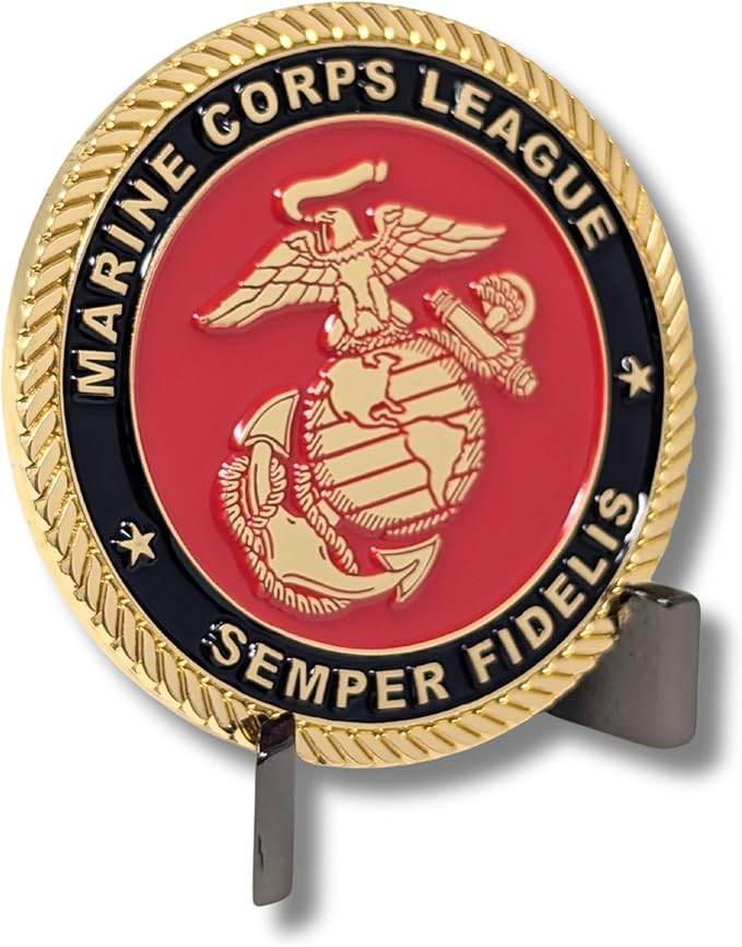Generic Chevron Military Challenge Coin Display Stand - Solid Metal with Anodized Finish - US Vet. Business (Black)