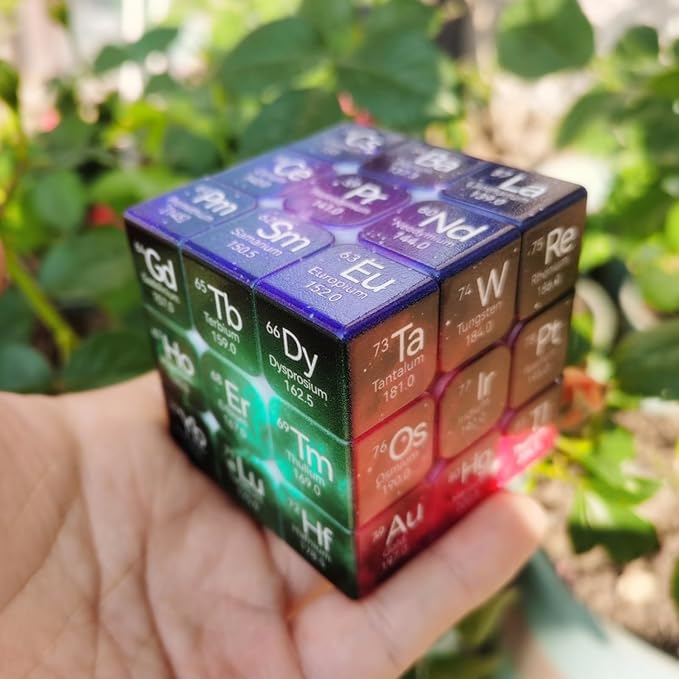 Cuberpeed Periodic Table 3x3 V2 Speed Cube Starry Sky Pattern Chemical Elements Cube 3x3x3 Educational Twisting 2025 New Version Learning Fidget Toy