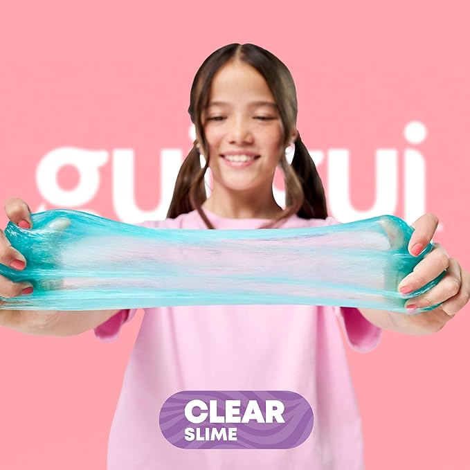 Gui Gui Scented Slime 2-Pack Bundle, Clear & Gloss, 5 Step DIY Process to Customize Your Ultimate Slime Glow-Up, Resealable and Reusable Container, ASMR Experience