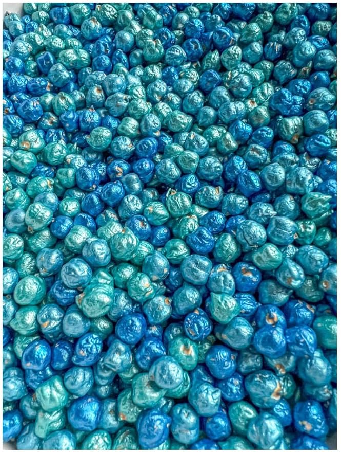 Colored Chickpeas for Sensory Play and Sensory Bins - Many Different Seasonal Colors (4 Cups, Ocean)